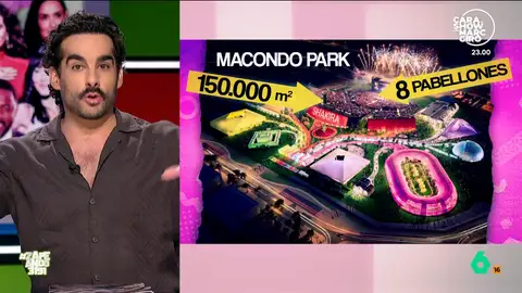 Juan Sanguino, sobre 'Macondo Park', el "parque de atracciones" de Shakira: "No sé si estas horteradas se permitirían en otras ciudades" Shakira vuelve a España, donde va a dar 12 conciertos en 'Macondo Park', su residencia en el sur de Madrid de 150.000 metros cuadrados y ocho pabellones, uno de ellos diseñado por sus hijos. "Las mujeres facturan y los hijos por lo visto también", ironiza Sanguino.
