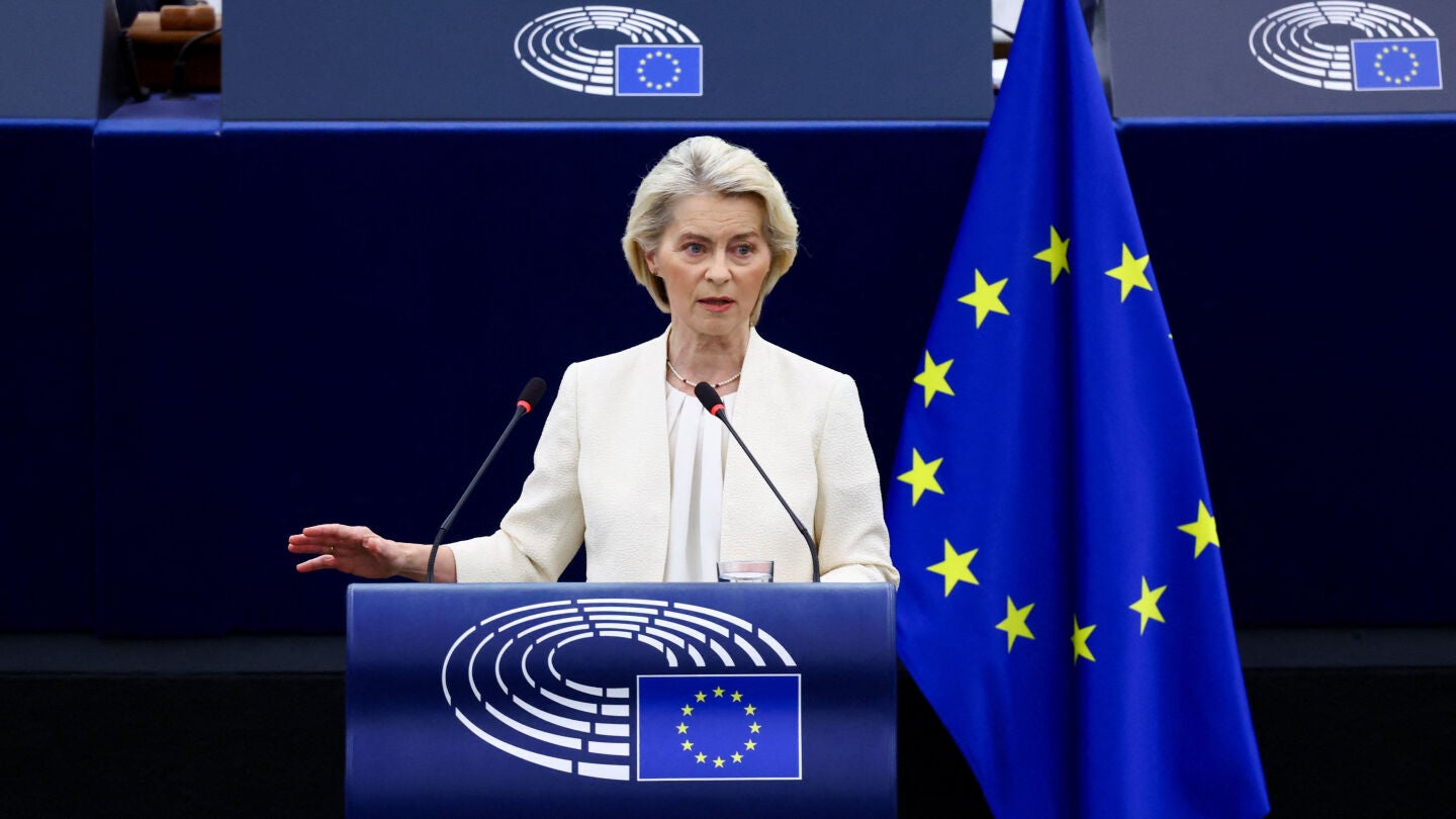 Von der Leyen pronuncia el discurso sobre el Estado de la Uni&oacute;n Europea ante el Parlamento