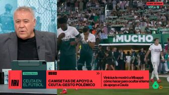 No todos son caballas: Vinicius, Mbapp&eacute; y Konat&eacute; ocultan la camiseta de apoyo a Ceuta que s&iacute; llevaba el resto del Real Madrid