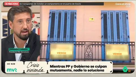 Fernando Carrera, sobre las propuestas de Núñez Feijóo sobre vivienda: "Me parece escandaloso y patético" El presidente de PSC Barcelona considera que no tiene sentido que el líder del Partido Popular haga esas propuestas cuando su partido "se dedica a fomentar la especulación".