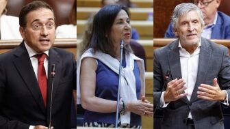 Jos&eacute; Manuel Albares, Margarita Robles y Fernando Grande-Marlaska