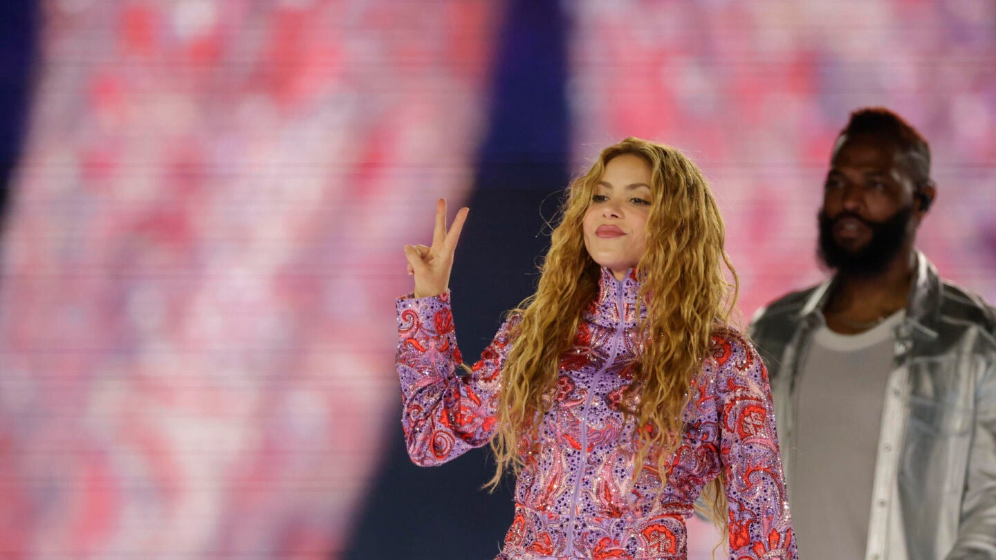 Shakira durante su concierto en Madrid