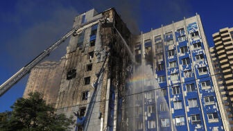 Consecuencias de un ataque con drones rusos en Odesa.