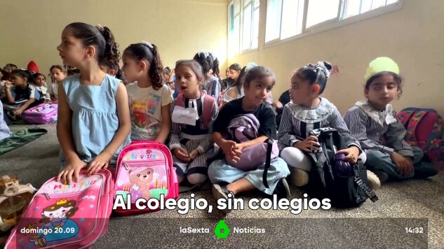 Los ni&ntilde;os de Gaza vuelven a la escuela entre escombros y miedo tras casi tres a&ntilde;os sin clases: "Solo conocen los bombardeos y la guerra"