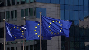 Banderas de la Uni&oacute;n Europea.