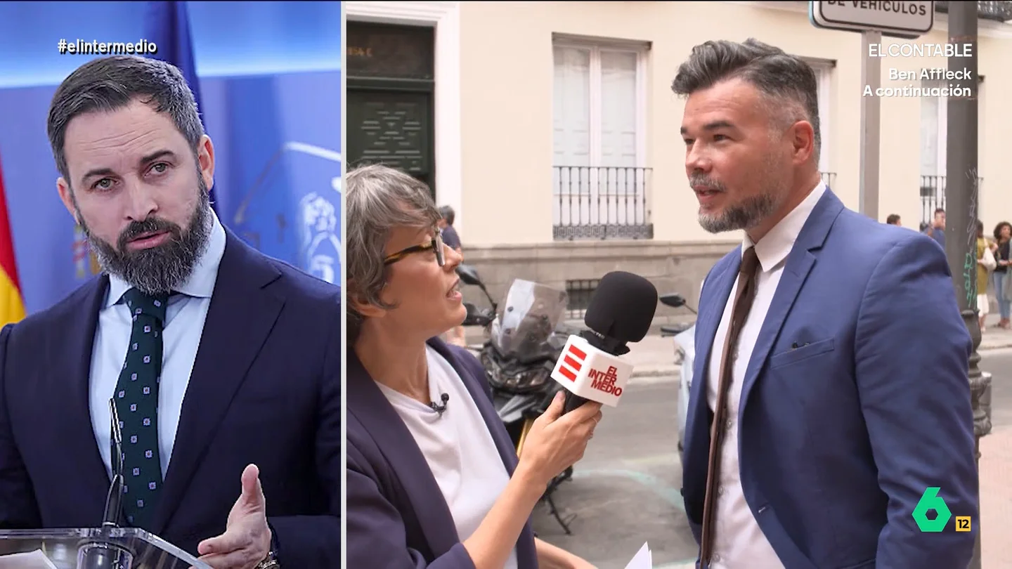 Gabriel Rufián confiesa a Thais Villas que le han confundido con Santiago Abascal: "Yo dije 'no, no, no, no'" Thais Villas visita el Congreso y pregunta a los políticos si ellos también tienen un parecido tan impresionante como el de Feijóo con Cash Stevens. A propósito de esto, Gabriel Rufián comparte un momento surrealista que vivió en un centro comercial.