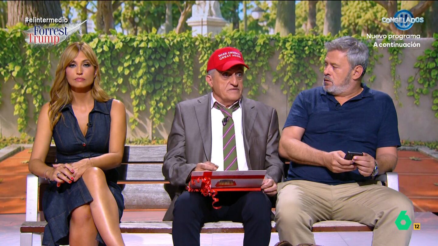 Wyoming se convierte en 'Forrest Trump', un votante medio de Trump, y analiza la presencia del presidente de EEUU en la ONU, as&iacute; como su veto a tres medios, entre ellos la CNN, a los que quiere plantear competencia con su 'TrumpTV'.