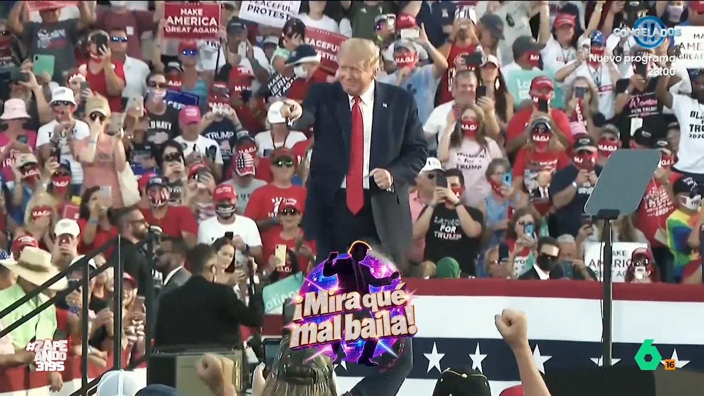 Así podría ser el nuevo canal de TV de Donald Trump: "Disfruta de sus mejores pasos en '¡Mira qué mal baila!'" El presidente de Estados Unidos ha decidido responder al boicot de varios canales de televisión creando el suyo propio. No te pierdas los programas que podría emitir en el vídeo principal.