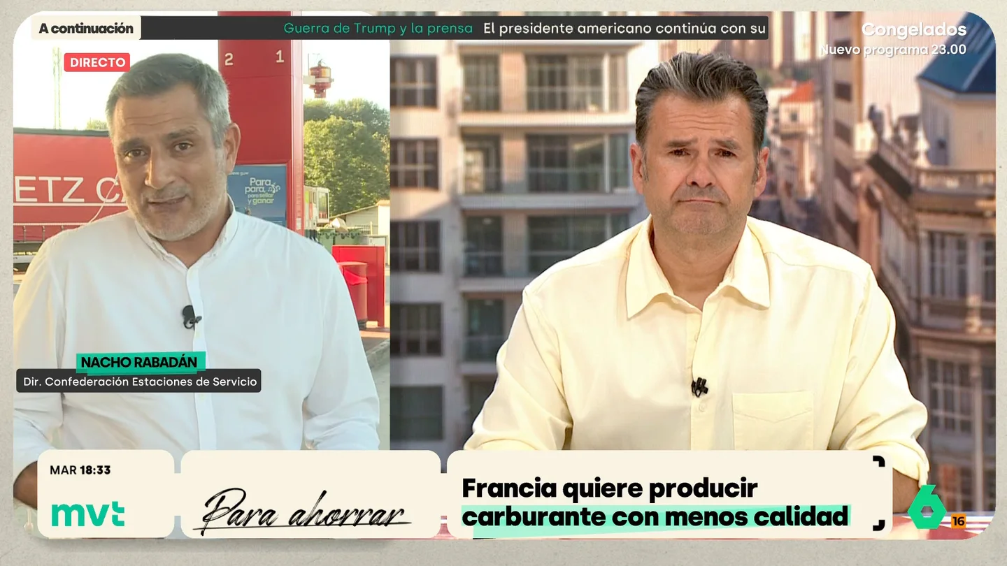 Nacho Rabadán, sobre una subida inminente del precio del la gasolina el próximo jueves: "No es momento de especular" El presidente de la Confederación de Estaciones de Servicio valora la medida de Macron de reducir la calidad de los combustibles para ahorrar y asegura que en España "se han hecho los deberes", mientras en Francia "aún no saben qué quieren ser de mayor".