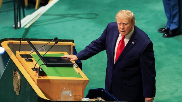 Donald Trump durante su discurso en la ONU