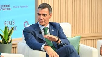 Pedro S&aacute;nchez durante un acto en el marco de la Asamblea de la ONU