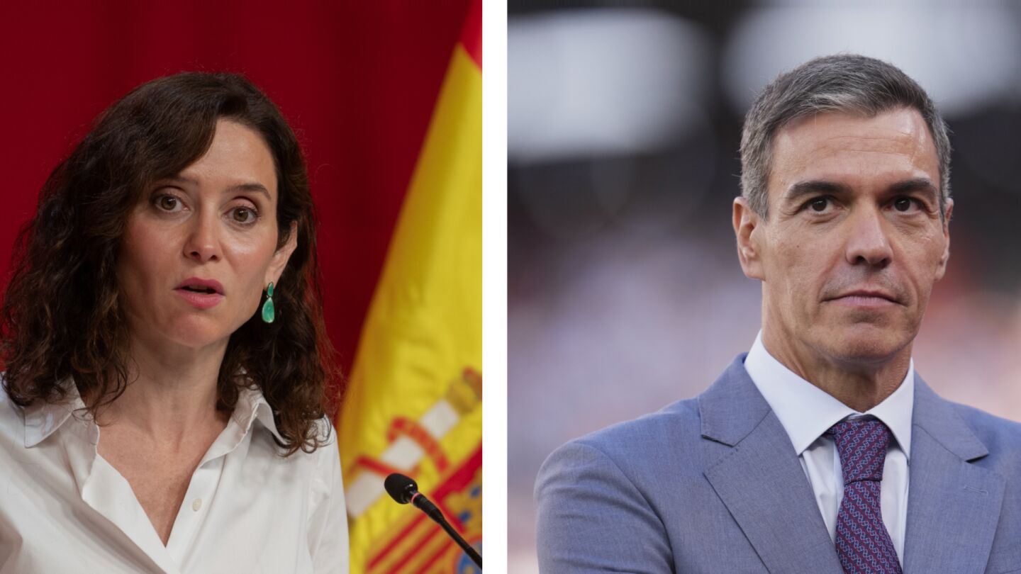 Isabel D&iacute;az Ayuso y Pedro S&aacute;nchez