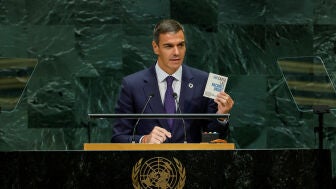 El presidente del Gobierno, Pedro S&aacute;nchez, interviene en la Asamblea de la ONU en Nueva York