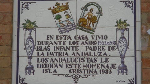 Placa en la Casa de Blas Infante