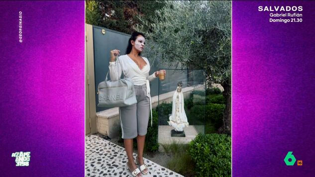 Georgina Rodr&iacute;guez compart&iacute;a en sus redes sociales su rutina diaria cuando toca sesi&oacute;n de fotos. Segundo desayuno, comida con "churrasco" y visita al WC, porque, apunta Virginia Riezu, "todo lo que entra tiene que salir".