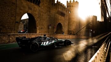 George Russel, durante el GP de Azerbaiy&aacute;n