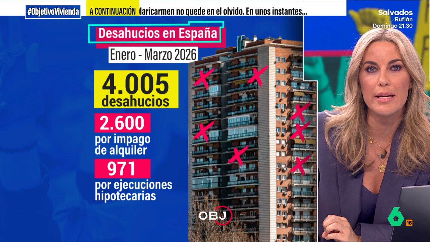 Maricarmen no es la &uacute;nica: en el primer trimestre de 2026 se han producido 4.005 desahucios en Espa&ntilde;a