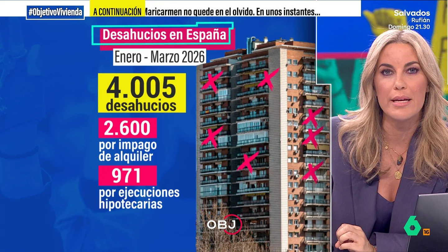 Maricarmen no es la única: en el primer trimestre de 2026 se han producido 4.005 desahucios en España Maricarmen no es la única: en el primer trimestre de 2026 se han producido 4.005 desahucios en España