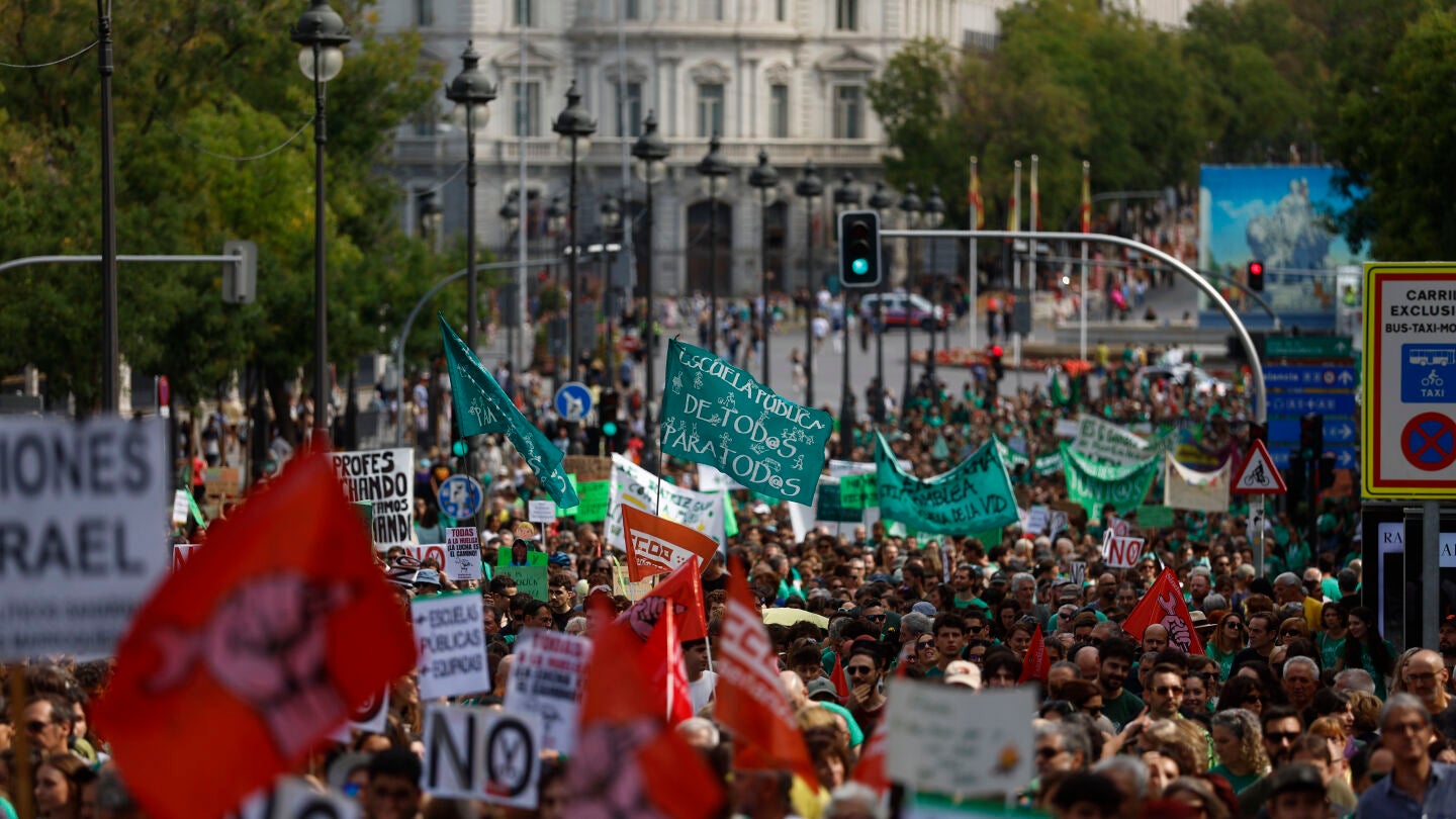 La plataforma Menos Lectivas convoca una manifestaci&oacute;n en defensa de la educaci&oacute;n p&uacute;blica, en Madrid