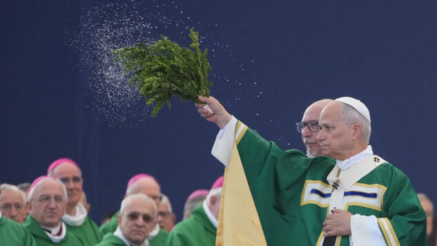 El papa Le&oacute;n XIV, durante su visita a Francia
