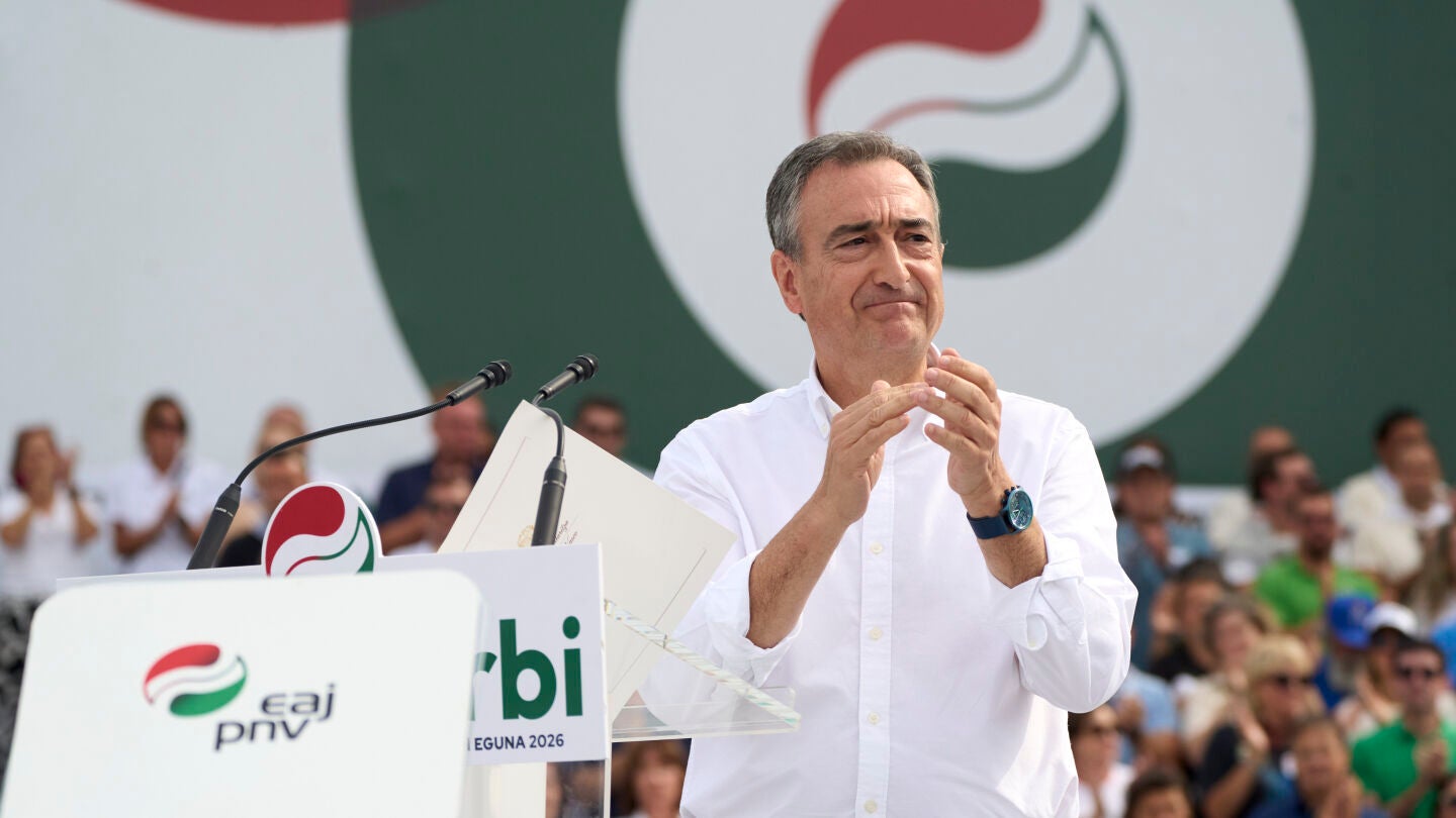 Aitor Esteban, presidente del PNV, celebra en las campas de Foronda su tradicional 'Alderdi Eguna' (D&iacute;a del partido)