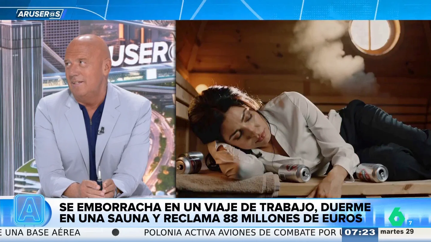 Alfonso Arús alucina con la ejecutiva que acabó durmiendo en una sauna tras emborracharse en un viaje de trabajo: "Un mal día lo tiene cualquiera" Alfonso Arús alucina con la ejecutiva que acabó durmiendo en una sauna tras emborracharse en un viaje de trabajo: "Un mal día lo tiene cualquiera"