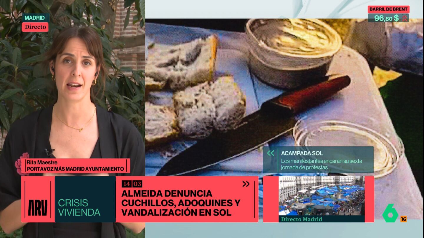 Rita Maestre acusa a Almeida de hacer "el rid&iacute;culo": "La &uacute;nica persona que ha llevado un arma a su trabajo es una diputada del PP"
