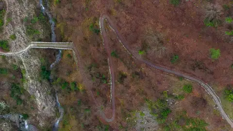 Escalera de Vradeto en Zagori en Grecia Escalera de Vradeto en Zagori en Grecia