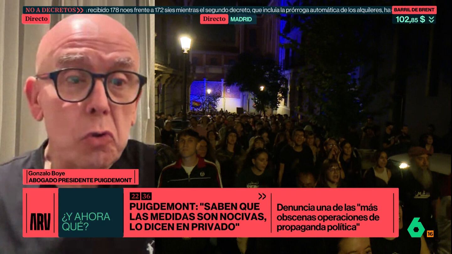 Gonzalo Boye, abogado de Carles Puigdemong, asegura que ha hablado con el l&iacute;der de Junts tras el 'no' a los decretos de vivienda. Asegura que si el Gobierno aceptara el texto presentado por Miriam Nogueras, el decreto se aprobar&iacute;a "ma&ntilde;ana".