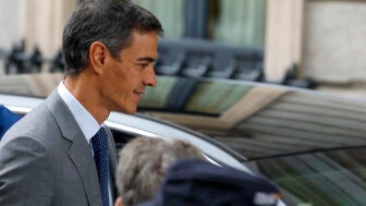 El presidente del Gobierno, Pedro S&aacute;nchez, a su llegada al Congreso