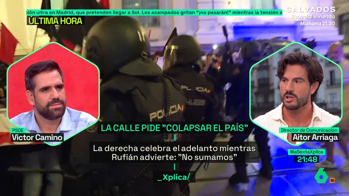 21:46 Aitor Arriaga: "El PSOE ha conseguido que en vez de hablar de un buen decreto estemos hablando de si adelantar&aacute; elecciones"