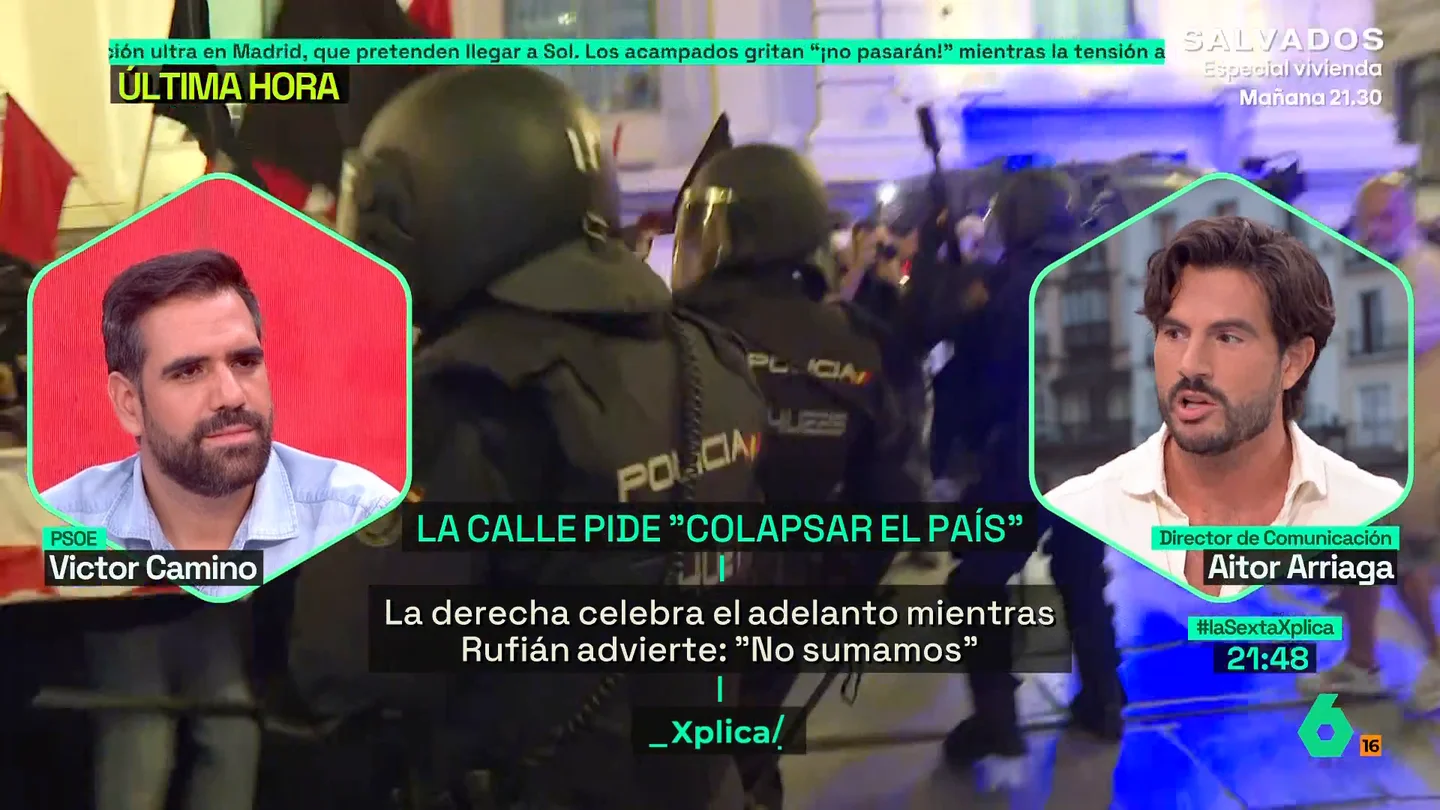 21:46 Aitor Arriaga: "El PSOE ha conseguido que en vez de hablar de un buen decreto estemos hablando de si adelantará elecciones" 21:46 Aitor Arriaga: "El PSOE ha conseguido que en vez de hablar de un buen decreto estemos hablando de si adelantará elecciones"