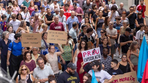 Imagen de la manifestaci&oacute;n por la vivienda en Palma de Mallorca