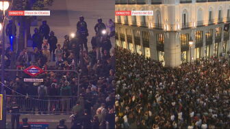 Calma tensa en Madrid y Sevilla por concentraciones convocadas por la ultraderecha.