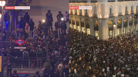 Calma tensa en Madrid y Sevilla por concentraciones convocadas por la ultraderecha.