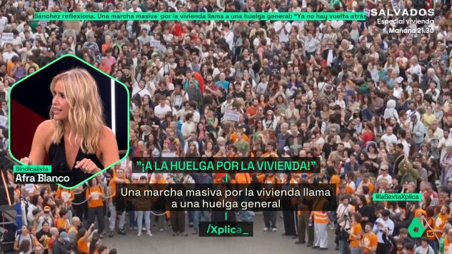 Afra Blanco se&ntilde;ala que las calles se han llenado de "dignidad frente a la crueldad": "La gente se ha movilizado porque no quieren fondos buitres o pisos tur&iacute;sticos"