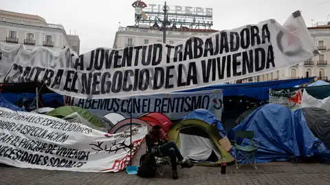 Imagen de la acampada en Sol Imagen de la acampada en Sol