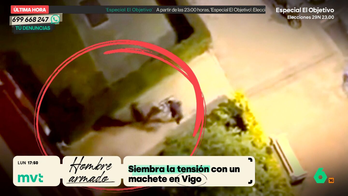 Sin localizar el hombre que sembr&oacute; el caos en Vigo con un machete por el ruido de un bar