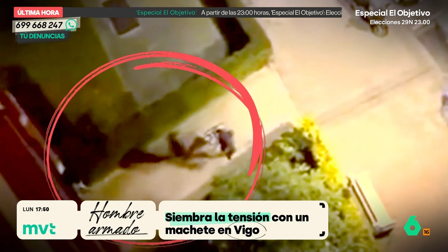 Sin localizar el hombre que sembró el caos en Vigo con un machete por el ruido de un bar Sin localizar el hombre que sembró el caos en Vigo con un machete por el ruido de un bar