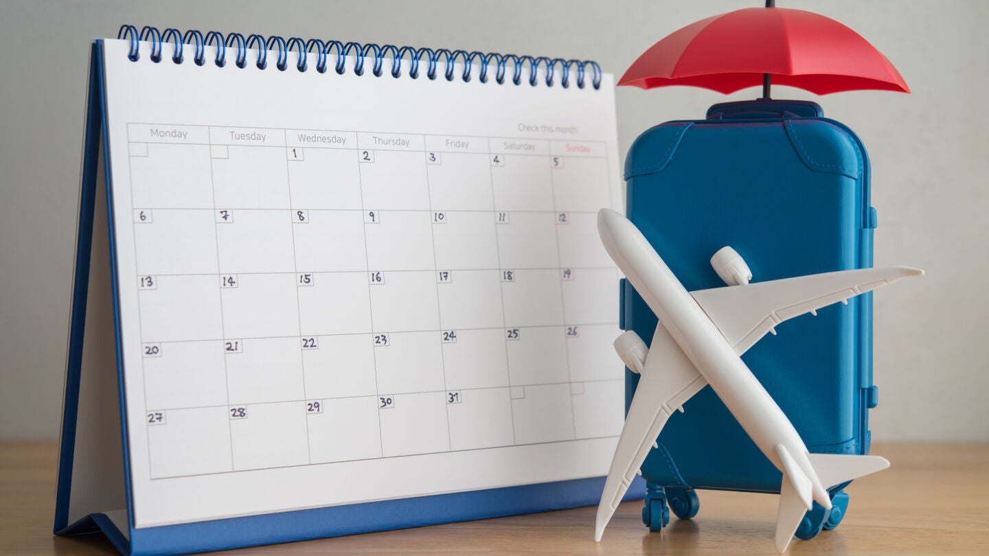 Calendario para viajar