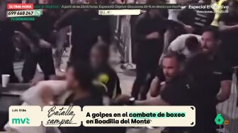 Batalla campal fuera del ring en el Campeonato de Europa de Boxeo: pu&ntilde;etazos, sillazos y vallas volando
