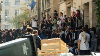 Imagen de una de las protestas estudiantiles en Francia