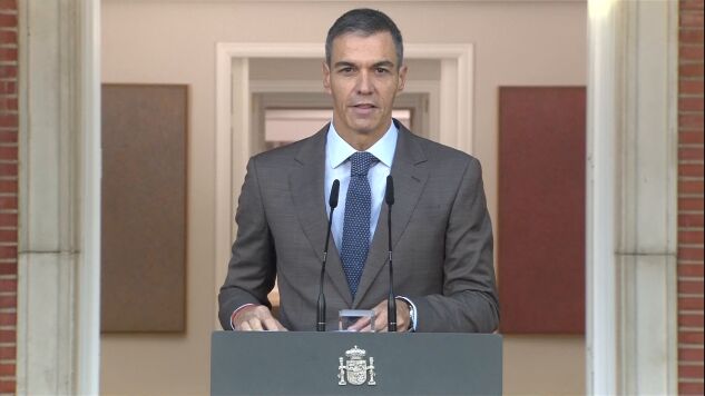 Pedro S&aacute;nchez realiza una declaraci&oacute;n institucional en Moncloa