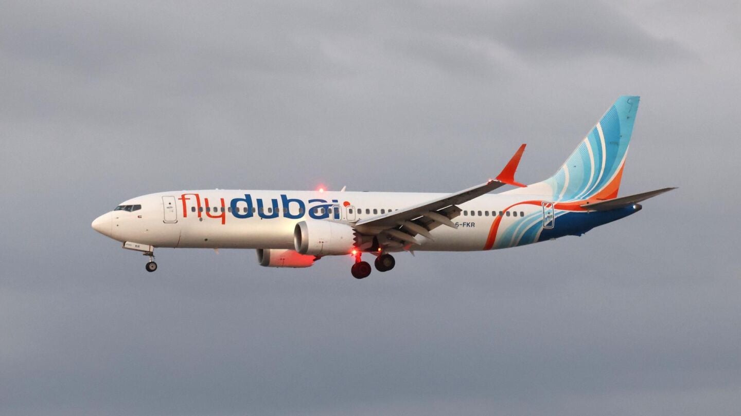 Imagen de archivo de un avi&oacute;n de Flydubai.