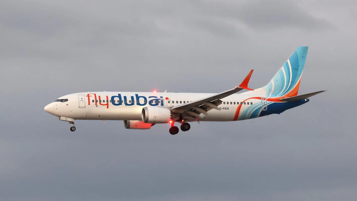Imagen de archivo de un avión de Flydubai. Imagen de archivo de un avión de Flydubai.