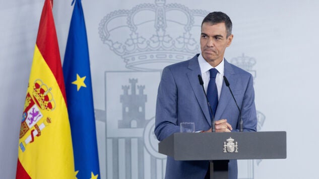El presidente del Gobierno, Pedro S&aacute;nchez, durante una rueda de prensa posterior al Consejo de Ministros, en el Palacio de la Moncloa, a 6 de octubre de 2026, en Madrid (Espa&ntilde;a).