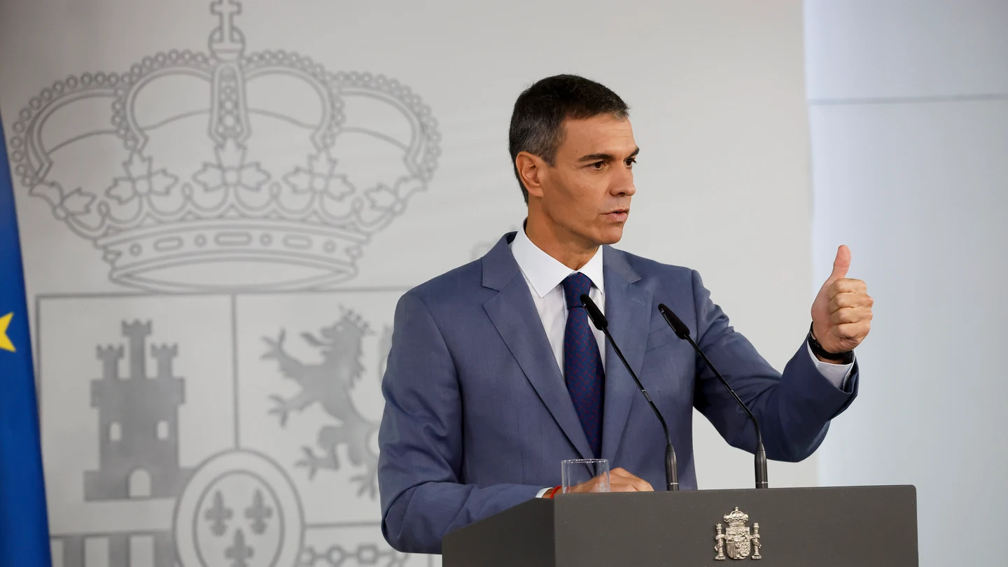 El presidente del Gobierno, Pedro Sánchez, durante su comparecencia tras el Consejo de Ministros El presidente del Gobierno, Pedro Sánchez, durante su comparecencia tras el Consejo de Ministros