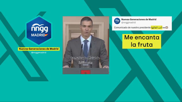 El PP sigue embarrando la precampa&ntilde;a: publica un v&iacute;deo de S&aacute;nchez hablando en &aacute;rabe en el que dice el insulto "me gusta la fruta"