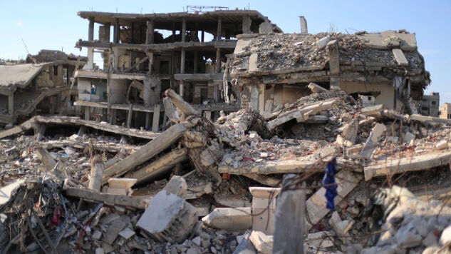Vista general de edificios residenciales destruidos durante la guerra en la ciudad de Gaza, el 28 de septiembre de 2026.