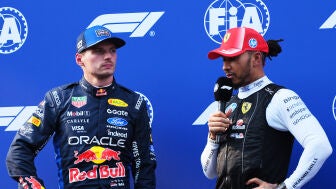 Max Verstappen y Lewis Hamilton